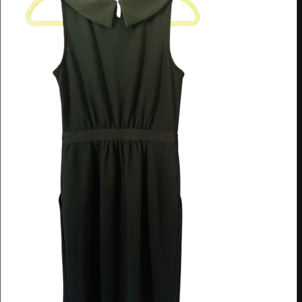 JCREW women’s black collar sleeveless dress gothcore business casual